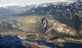 Aerial View from an Airplane of a small touristic town, Squamish Royalty Free Stock Photo