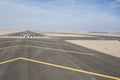 Aerial view of an airport runway Royalty Free Stock Photo