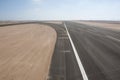 Aerial view of an airport runway Royalty Free Stock Photo