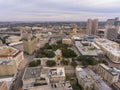 The Alamo Mission aerial view, San Antonio, Texas, USA