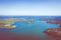 Aerial view of Aland Islands at summer time. Finland. The Archipelago. Photo made by drone from above. Nordic Natural Landscape Royalty Free Stock Photo