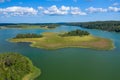 Aerial view of Aland Islands at summer time. Finland. The Archipelago. Photo made by drone from above. Nordic Natural Landscape Royalty Free Stock Photo