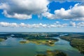 Aerial view of Aland Islands at summer time. Finland. The Archipelago. Photo made by drone from above. Nordic Natural Landscape Royalty Free Stock Photo