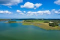 Aerial view of Aland Islands at summer time. Finland. The Archipelago. Photo made by drone from above. Nordic Natural Landscape Royalty Free Stock Photo