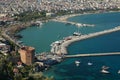 Aerial View of Alanya Town in Antalya, Turkiye