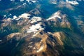 Aerial view of Alaska ice mountains covered with snow Royalty Free Stock Photo