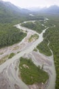 Aerial view of alaskan wilderness