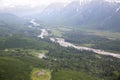 Aerial view of alaskan wilderness