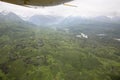 Aerial view of alaskan wilderness