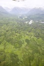 Aerial view of alaskan wilderness