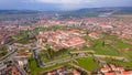 Aerial view of the Alba Carolina citadel located in Alba Iulia Royalty Free Stock Photo