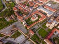 Aerial view of the Alba Carolina citadel located in Alba Iulia, Romania Royalty Free Stock Photo