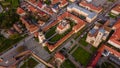 Aerial view of the Alba Carolina citadel located in Alba Iulia, Romania Royalty Free Stock Photo