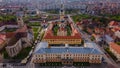 Aerial view of the Alba Carolina citadel located in Alba Iulia, Romania Royalty Free Stock Photo