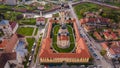 Aerial view of the Alba Carolina citadel located in Alba Iulia, Romania Royalty Free Stock Photo