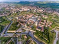 Aerial view of Alba Iulia - Alba Carolina medieval fortress Royalty Free Stock Photo