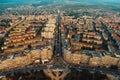 Aerial view of Alba Iulia city and fortress from Transylvania, Romania Royalty Free Stock Photo