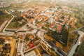 Aerial view of Alba Iulia city and fortress from Transylvania, Romania Royalty Free Stock Photo