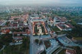 Aerial view of Alba Iulia city and fortress from Transylvania, Romania Royalty Free Stock Photo