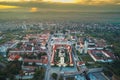 Aerial view of Alba Iulia city and fortress from Transylvania, Romania Royalty Free Stock Photo