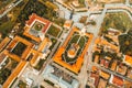 Aerial view of Alba Iulia city and fortress from Transylvania, Romania Royalty Free Stock Photo