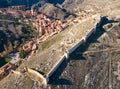 Aerial view of Albarracin Royalty Free Stock Photo