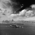 Aerial view of Alcatraz Island from helicopter, San Francisco Royalty Free Stock Photo