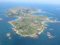 An aerial view of Alderney