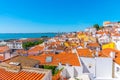 Aerial view of Alfama district in Lisbon, Portugal Royalty Free Stock Photo