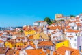 Aerial view of Alfama district in Lisbon, Portugal Royalty Free Stock Photo