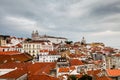 Aerial View on Alfama Quarter of Lisbon