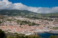 Aerial view of Almada municipality near Lisbon, Portugal Royalty Free Stock Photo