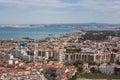 Aerial view of Almada municipality near Lisbon, Portugal Royalty Free Stock Photo