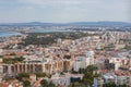 Aerial view of Almada municipality near Lisbon, Portugal Royalty Free Stock Photo