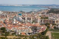 Aerial view of Almada municipality near Lisbon, Portugal Royalty Free Stock Photo