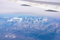 Aerial view of the Alps, Ecrins National Park, France Royalty Free Stock Photo