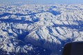 Aerial view of Alps mountains in Austria