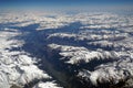 Aerial view of the Alps mountains in Switzerland. Swiss Alps. aerial panorama from airplane