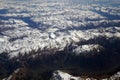Aerial view of the Alps mountains in Switzerland. Swiss Alps. aerial panorama from airplane