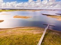 Aerial view. Alqueva lake, Evora Portugal