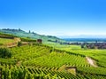Aerial view of Alsace fruit valley at Kaysersberg Royalty Free Stock Photo