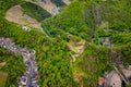 Aerial view of Altenahr and Castle Are Landscape Germany Royalty Free Stock Photo