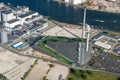 Aerial view of Amager Bakke in Copenhagen, Denmark