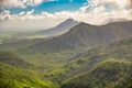 Aerial view of amazing tropical mountains Royalty Free Stock Photo