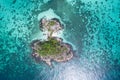 Aerial view of amazing tropical paradise Koh Kra island in Thailand