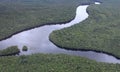 Aerial view of Amazon River Royalty Free Stock Photo