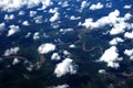 Aerial view of Amazon River, Peru Royalty Free Stock Photo