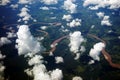 Aerial view of Amazon River, Peru Royalty Free Stock Photo