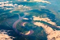 Aerial view of the Amazon river in Peru Royalty Free Stock Photo