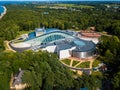 Aerial view of the Amber Hall theatre in resort Svetlogorsk